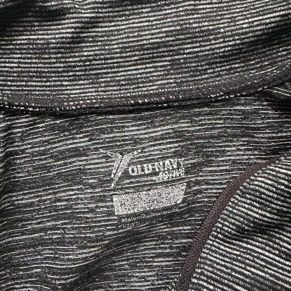 Old Navy Active Quarter-Zip Pullover Top, Size Maternity L, Black Heather - Picture 3 of 3